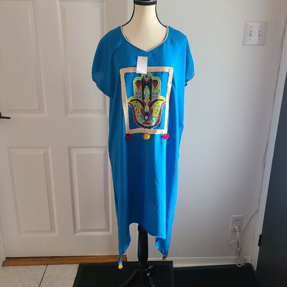 Blue/Colorful tunic caftan - Picture 1 of 2